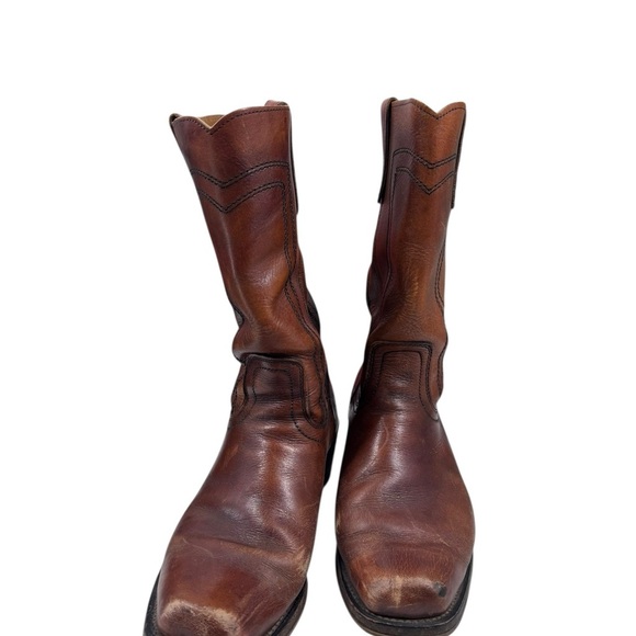 VTG Landis Biltrite Cowboy Boots- Men's 11.5-12 Leather Western - Picture 2 of 8